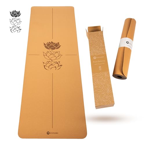 SPORTS-HERO® - Premium Yogamatte Kork - Yoga Matte Kork rutschfest | 100% nachhaltig & schadstofffrei | 183 x 61 x 0,5 cm von Sports-Hero