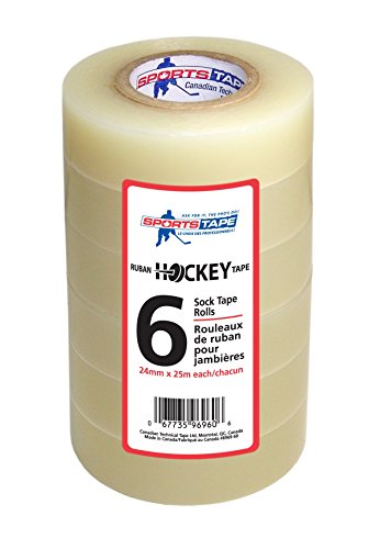 SportsTape Hockey-Klebeband, Multipack, transparent, 6 Rollen von SportsTape