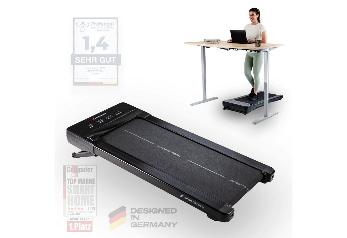 Sportstech Laufband sPad500, 19% Steigung, 1-8 km/h Geschwindigkeit Sportstech Laufband sPad500, 19% Steigung, 1-8 km/h Geschwindigkeit von Sportstech