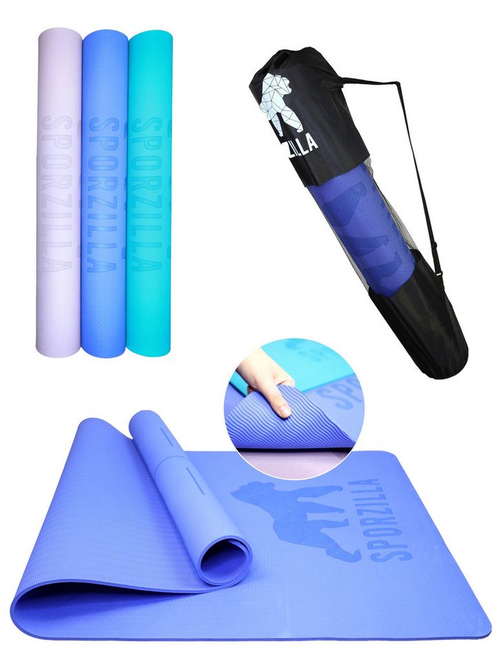 Sporzilla Fitnessmatte XXL Yogamatte, extra breit 100 cm, rutschfest, mit Hilfslinien, 8 mm dick Sporzilla Fitnessmatte XXL Yogamatte, extra breit 100 cm, rutschfest, mit Hilfslinien, 8 mm dick von Sporzilla