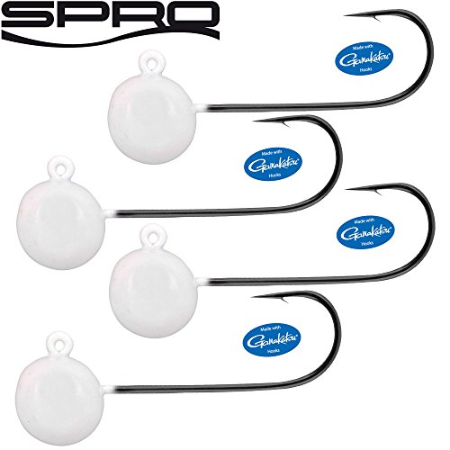 Spro Freestyle Micro Jig 22 Glow White - 4 Jigköpfe zum Jiggen & Faulenzen mit Gummifischen, Jighaken für Gummiköder, Bleiköpfe, Gewicht/Länge/Hakengröße:2.0g - 2.8cm - Gr. 2 von Spro