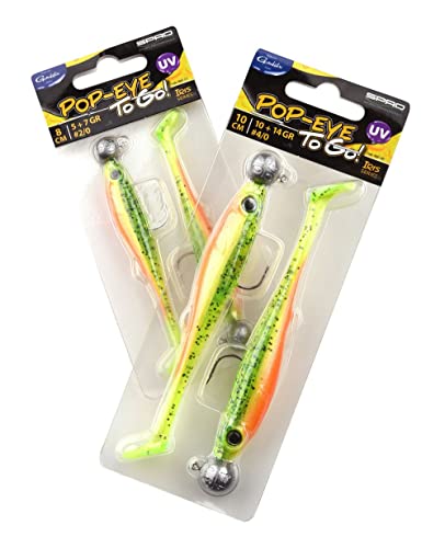 Spro Gummiköder mit Jighaken 10cm 10+14g Iris Popeye to-go, 2 Stück, Farbe: UV Mojito Spro Gummiköder mit Jighaken 10cm 10+14g Iris Popeye to-go, 2 Stück, Farbe: UV Mojito von Spro