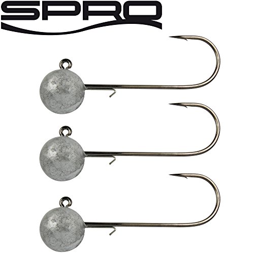 Spro Jighead HD Jig 90-3 Jighaken Gamakatsu zum Gummifischangeln, Jigköpfe für Gummifische, Bleikopf für Gummifisch, Jig Angelhaken, Größe:14g / Gr. 6/0 von Spro