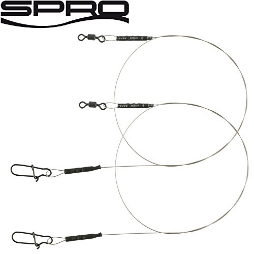 Spro Matt Black Leader 1x19-2 Stahlvorfächer zum Hechtangeln, Spinnvorfach zum Spinnfischen auf Hecht & Zander, Raubfischvorfach, Länge/Durchmesser/Tragkraft:25cm / 0.50mm / 14kg - 30b Spro Matt Black Leader 1x19-2 Stahlvorfächer zum Hechtangeln, Spinnvorfach zum Spinnfischen auf Hecht & Zander, Raubfischvorfach, Länge/Durchmesser/Tragkraft:25cm / 0.50mm / 14kg - 30b von Spro
