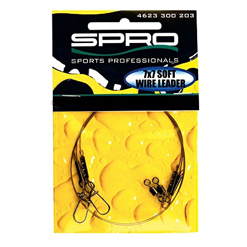 Spro Matt Black Leader 7x7 Wire - 2 Stahlvorfächer zum Spinnfischen, Hechtvorfach zum Spinnangeln, Spinnvorfach für Raubfische, Länge/Durchmesser/Tragkraft:30cm / 0.27mm / 5kg - 11lb Spro Matt Black Leader 7x7 Wire - 2 Stahlvorfächer zum Spinnfischen, Hechtvorfach zum Spinnangeln, Spinnvorfach für Raubfische, Länge/Durchmesser/Tragkraft:30cm / 0.27mm / 5kg - 11lb von Spro