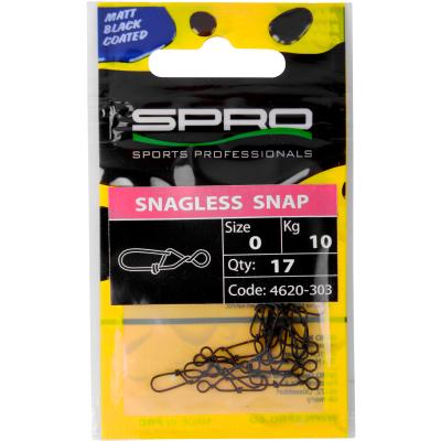 Spro Matte Black Snagless Snap #4 von Spro