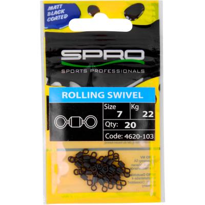 Spro Mattschwarz Rolling Wirbel # von Spro