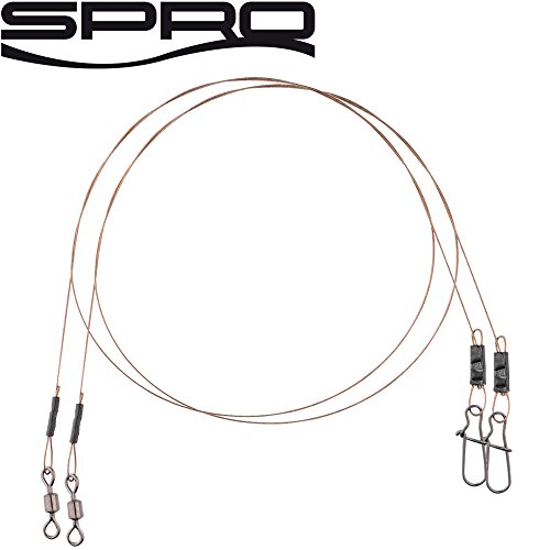 Spro Pike Fighter Fine Leader 1x19-2 Stahlvorfächer zum Spinnfischen, Stahlvorfach zum Spinnangeln, Vorfach zum Hechtangeln, Länge/Tragkraft:25cm - 10.0kg von Spro