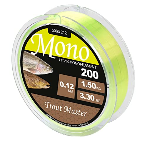 Trout Master Hi-Vis Mono Chartreuse - 200m Forellenschnur, Durchmesser/Tragkraft:0.18mm / 12.5KG Trout Master Hi-Vis Mono Chartreuse - 200m Forellenschnur, Durchmesser/Tragkraft:0.18mm / 12.5KG von Spro