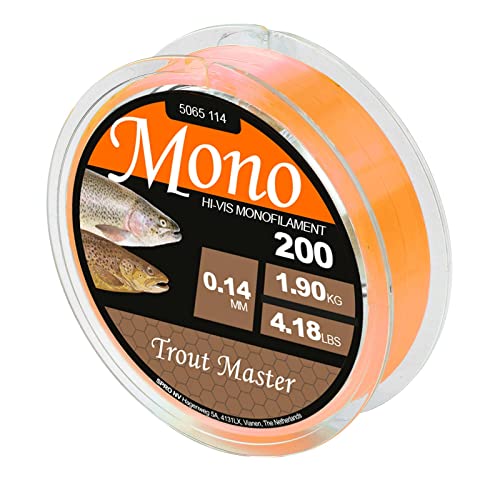 Trout Master Hi-Vis Mono Orange - 200m Forellenschnur, Durchmesser/Tragkraft:0.18mm / 12.5KG Trout Master Hi-Vis Mono Orange - 200m Forellenschnur, Durchmesser/Tragkraft:0.18mm / 12.5KG von SPRO