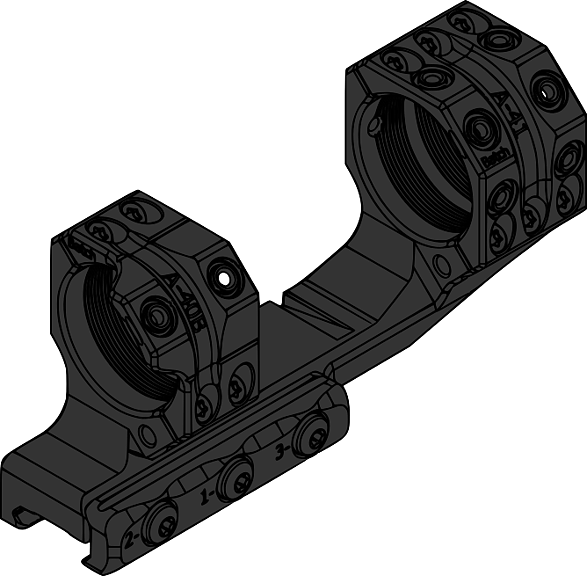 Spuhr Ø34 H38mm 20,6MOA Gen3 Cantilever / versetzte Blockmontage von Spuhr