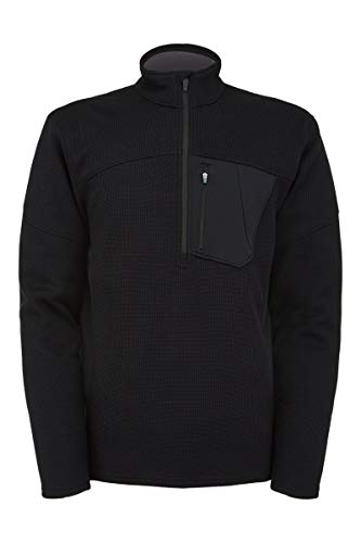Spyder Men's Bandit Half Zip Fleece Jacket, Black, XL von Spyder