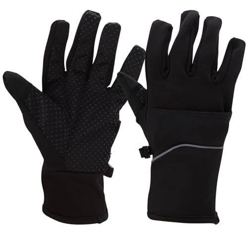 Spyder Damen Laufhandschuhe Tech Touch Warme Handschuhe mit umwandelbarer Abdeckung Wasserdicht Winter Fäustlinge für Frauen (S-XL), Schwarz, Small-Medium von Spyder