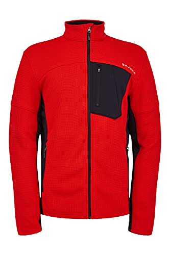 Spyder Herren Bandit Midlayer Jacke mit durchgehendem Reißverschluss Fleecejacke, Volcano Schwarz, Large Spyder Herren Bandit Midlayer Jacke mit durchgehendem Reißverschluss Fleecejacke, Volcano Schwarz, Large von Spyder