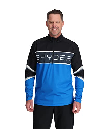 Spyder Herren Premier T-neck Shirt, Medium Blue, M EU Spyder Herren Premier T-neck Shirt, Medium Blue, M EU von Spyder
