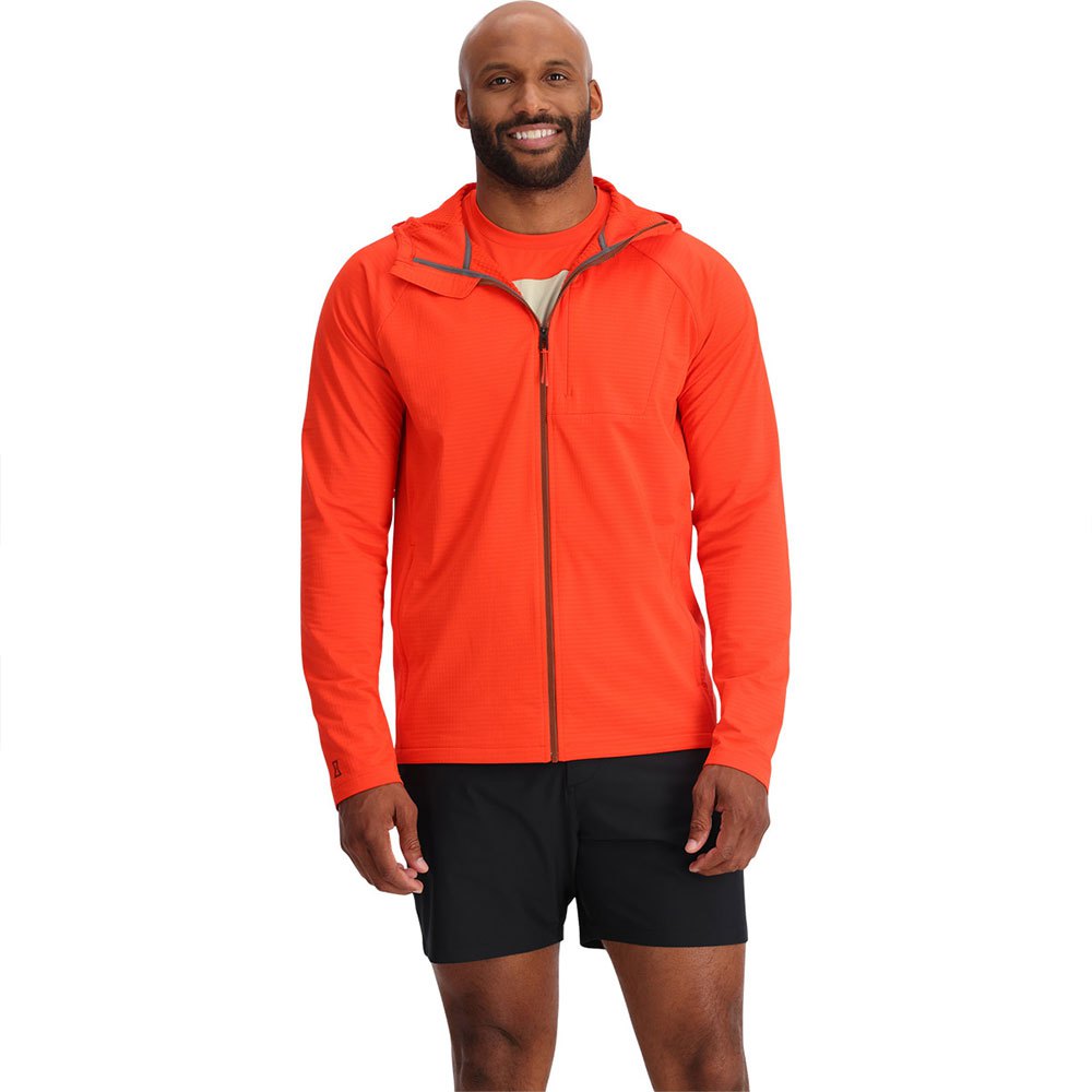 Spyder Matrix Gridweb Fleece Full Zip Sweatshirt Orange L Mann von Spyder