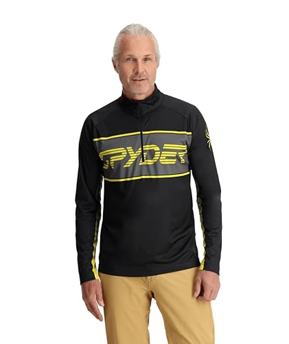 Spyder Paramount 1/2 Zip, Herren, Acid Yellow, L von Spyder