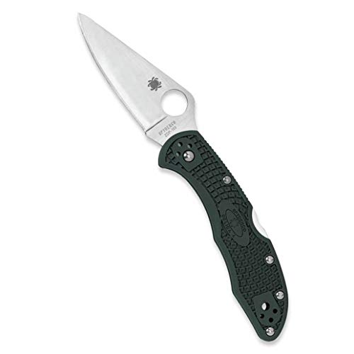 Spyderco Unisex – Erwachsene, Taschenmesser, Delica 4 Lockback Green, Klinge: 7.6 cm, Rot, Klappmesser, Taschenclip, Mehrfarbig, normal, C11PGRE von Spyderco USA