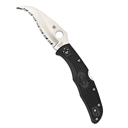 Spyderco, Taschenmesser, Matriarch 2 Lockback, Klinge: 8.9 cm, schwarz, Klappmesser, Wellenschliff, Taschenclip, satin finish Spyderco, Taschenmesser, Matriarch 2 Lockback, Klinge: 8.9 cm, schwarz, Klappmesser, Wellenschliff, Taschenclip, satin finish von Spyderco