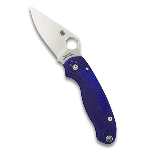 Spyderco, Taschenmesser, Para 3 Compression Lock, Klinge: 7.6 cm, G10, Blau, Klappmesser, Taschenclip, satin finish von Spyderco