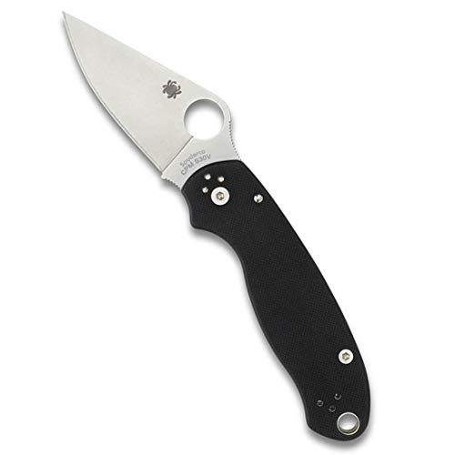Spyderco, Taschenmesser, Para 3 Plain, Klinge: 7.6 cm, Clip Point, G10, schwarz, Klappmesser, Taschenclip, satin finish Spyderco, Taschenmesser, Para 3 Plain, Klinge: 7.6 cm, Clip Point, G10, schwarz, Klappmesser, Taschenclip, satin finish von Spyderco