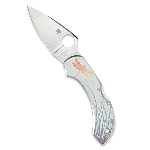 Spyderco C28pt Dragonfly Tattoo, Stainless w/Poly-Chromatic Handle, Plain, bunt, small Spyderco C28pt Dragonfly Tattoo, Stainless w/Poly-Chromatic Handle, Plain, bunt, small von Spyderco