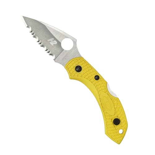 Spyderco Erwachsene Dragonfly 2 Salt leichtgewichtiges rostfreies Messer mit Spyder-Edge-Schliff, Gelb von Spyderco