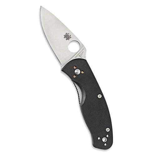 Spyderco Erwachsene Messer Persistence G-10 Klappmesser mit gerader Kante Einhandmesser, Schwarz, One Size von Spyderco