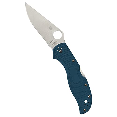 Spyderco Stretch 2 Signature Leichtes Jagdmesser mit 8,7 cm K390 Werkzeugstahlklinge und blauem FRN-Griff - PlainEdge - C90FP2K390 Spyderco Stretch 2 Signature Leichtes Jagdmesser mit 8,7 cm K390 Werkzeugstahlklinge und blauem FRN-Griff - PlainEdge - C90FP2K390 von Spyderco