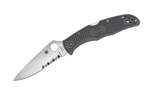 Spyderco C10PSFG Unisex – Erwachsene Taschenmesser Endura Foliage, Welle, grau, 21.5 von Spyderco