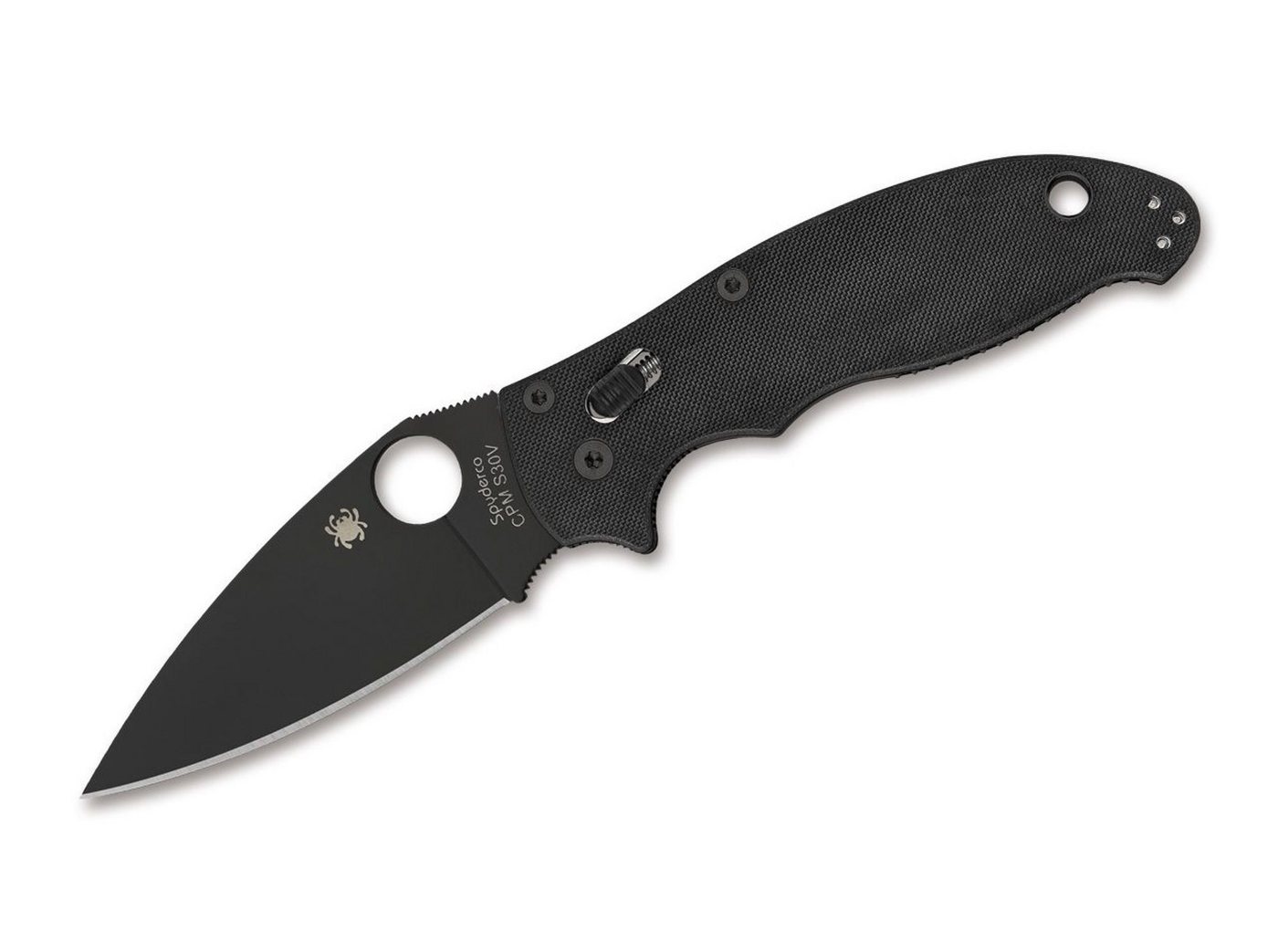 Spyderco Taschenmesser Spyderco Manix2 Black G-10 Black Blade PlainEdge von Spyderco