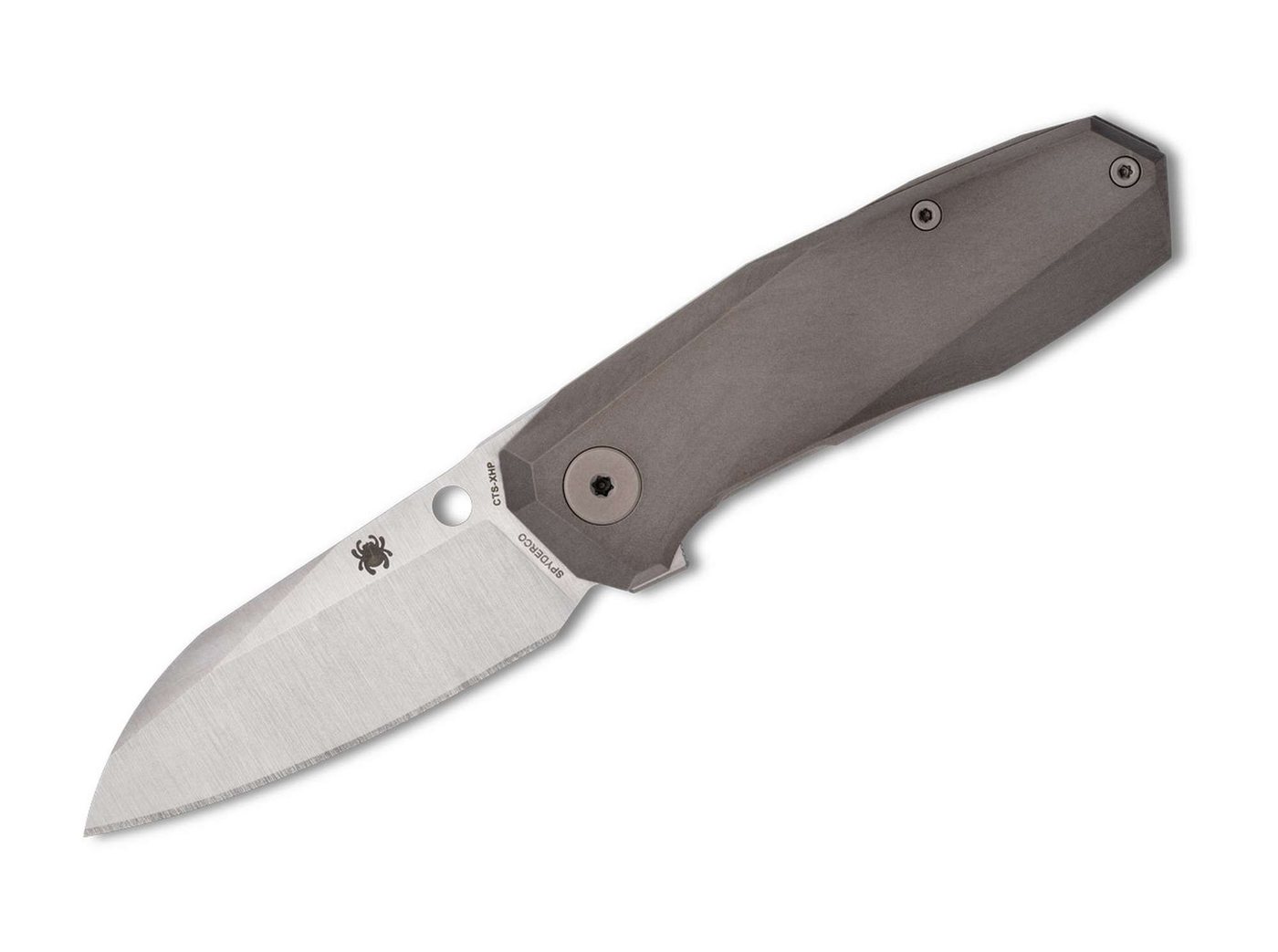 Spyderco Taschenmesser Taschenmesser Techno 3 Titanium Grey PlainEdge von Spyderco