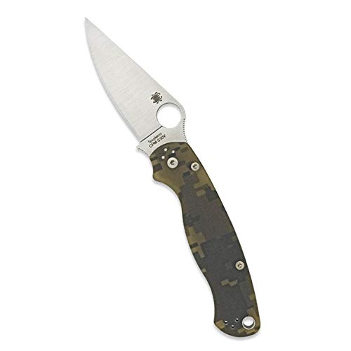 Spyderco Unisex-Adult C81GPCMO2 ParaMilitary2 Camo G-10 PlainEdge, Military, small von Spyderco