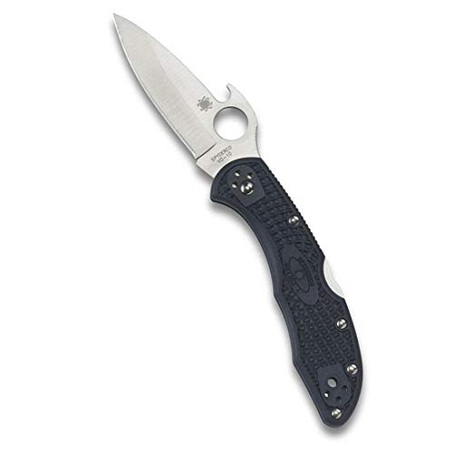 Spyderco Delica 4, Wave, Gray FRN Handle, Plain von Spyderco