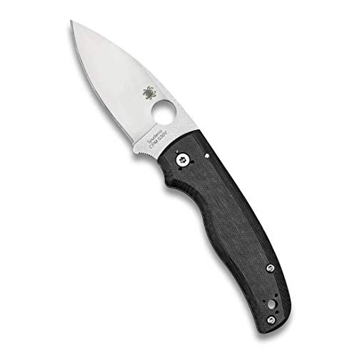 Spyderco Unisex – Erwachsene, schwarz, Taschenmesser, Shaman Compression Lock, Klinge: 9.2 cm, G10, Klappmesser, Taschenclip, Satin Finish, 12 cm C229GP von Spyderco