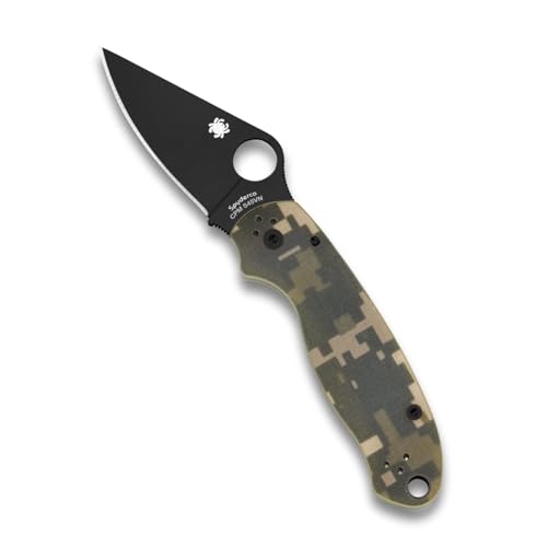Spyderco Unisex – Erwachsene, schwarz, Taschenmesser, para 3 Black Blade, Klinge: 7.6 cm, G10, Klappmesser, Taschenclip, normal Spyderco Unisex – Erwachsene, schwarz, Taschenmesser, para 3 Black Blade, Klinge: 7.6 cm, G10, Klappmesser, Taschenclip, normal von Spyderco