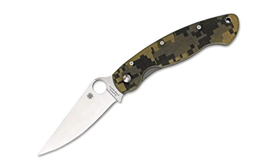 Spyderco Unisex – Erwachsene Military Digital Camo G10 Taschenmesser, Grün, 24.1 von Spyderco