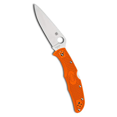 Spyderco Unisex – Erwachsene Orange, Outdoormesser, Klingenlänge: 9.52 cm, Endura 4 Lockback, Einheitsgröße, SC10FPOR-BRK von Spyderco