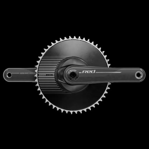 SRAM Red 1 Kurbelgarnitur – 165 mm, 12-Gang, 50 t Aero-Kettenblatt, 8-Bolzen Direktmontage, Dub-Spindelschnittstelle, natürliches Carbon, von Sram