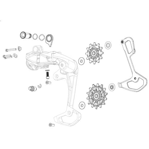 SRAM X0 Eagle T-Type AXS Schaltwerk Setup Schlüssel / Käfigschloss Montagesatz – inklusive Federn SRAM X0 Eagle T-Type AXS Schaltwerk Setup Schlüssel / Käfigschloss Montagesatz – inklusive Federn von Sram