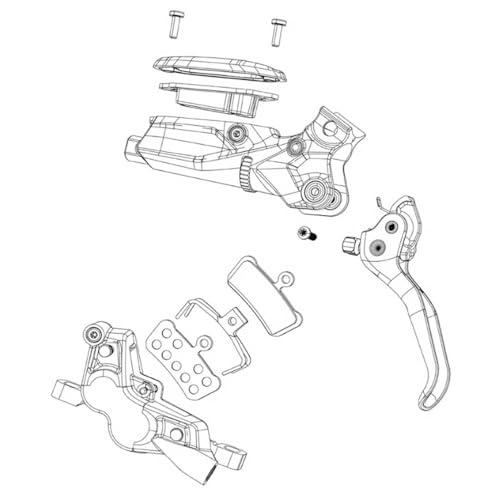 Sram Unisex – Erwachsene Caliper Scheibenbremssattel, Silber, 4-Kolben Sram Unisex – Erwachsene Caliper Scheibenbremssattel, Silber, 4-Kolben von Sram