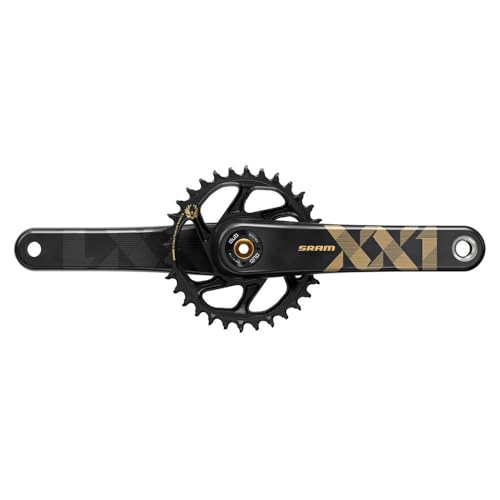 Sram Unisex – Erwachsene Eagle Dub Kurbelgarnitur, schwarz-Gold, 175mm Sram Unisex – Erwachsene Eagle Dub Kurbelgarnitur, schwarz-Gold, 175mm von Sram