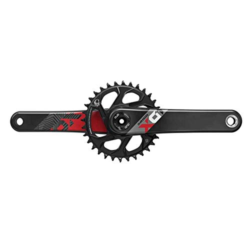 Sram Unisex – Erwachsene X01 Eagle Kurbelgarnitur, schwarz-rot, 170mm, 30T, Fatbike 4" Variante Sram Unisex – Erwachsene X01 Eagle Kurbelgarnitur, schwarz-rot, 170mm, 30T, Fatbike 4" Variante von Sram