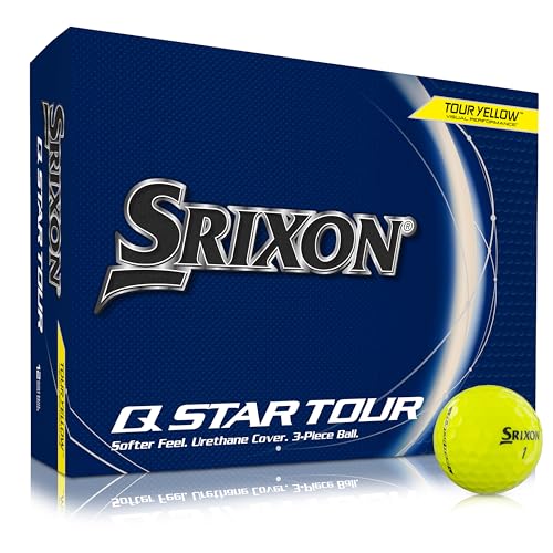 Srixon, New Q-Star Tour 5 2024 - Dutzend Golfbälle - weiches Gefühl, Spin, Leistung und Kraft - 4 Schachteln à 3 Stück - Premium-Golfzubehör und Golfgeschenke von Srixon