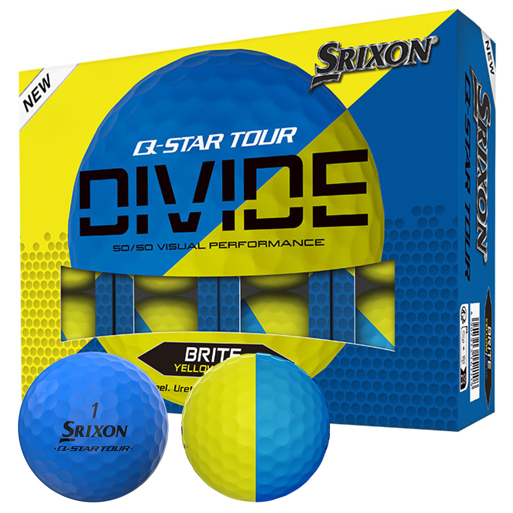 'Srixon Q-Star Tour Divide ''24 Golfball 12er blau/gelb' 'Srixon Q-Star Tour Divide ''24 Golfball 12er blau/gelb' von Srixon