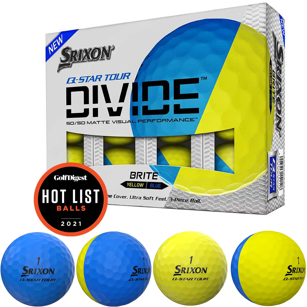 'Srixon Q-Star Tour Divide Golfball 12er blau/gelb' von Srixon