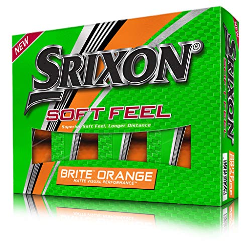 Srixon Soft Feel Golfbälle, matt, 12 Stück, Unisex-Erwachsene, Soft Feel Brite, Orange, Large von Srixon