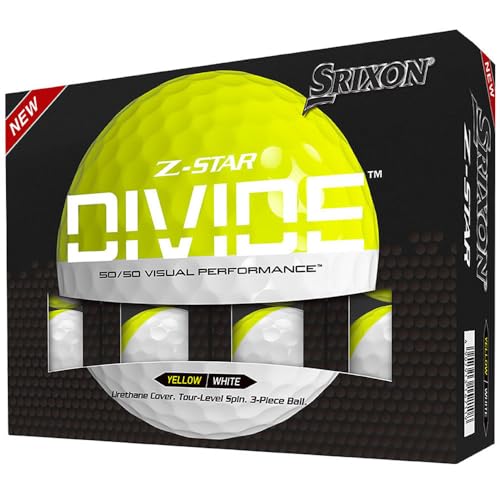 Srixon Z-Star Divide Visual Performance 23 Golfbälle, Dutzend (Gelb/Weiß) von Srixon