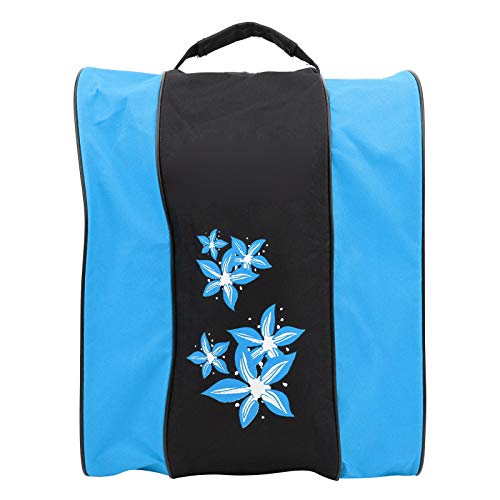 Srliya 3-lagige Nylon-Rollschuhtasche, Schlittschuhtasche mit Schultergurt, Atmungsaktive Stoff-Aufbewahrungstasche für Eislaufschuhe, ohne Unangenehmen Geruch, Rollschuh-Zubehör (Blau) von Srliya