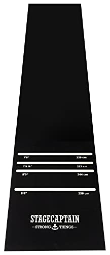 Stagecaptain DM-300 Dart-Bodenschutzmatte - Undurchdringbar für Steel Dart-Pfeile - Mit aufgedruckten Abwurflinien - Schwerer Dartteppich aus Gummi - rutschfest - Länge: 3 m - Schwarz Stagecaptain DM-300 Dart-Bodenschutzmatte - Undurchdringbar für Steel Dart-Pfeile - Mit aufgedruckten Abwurflinien - Schwerer Dartteppich aus Gummi - rutschfest - Länge: 3 m - Schwarz von Stagecaptain